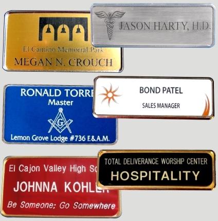 Custom Metal Frame Engraved Name Badges