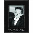 Personalized Black/Silver Laserable Leatherette Picture Frame