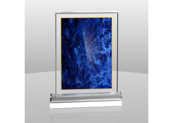 Blue Marble Print Acrylic Award Blue Marble Print Acrylic Award