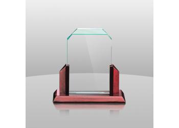 Achievement Jade Acrylic Rosewood Stand Award